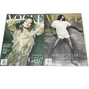 Vogue Magazine Lot of 2 April 2025 Gigi Hadid Winter 2025 Gabby Thomas
